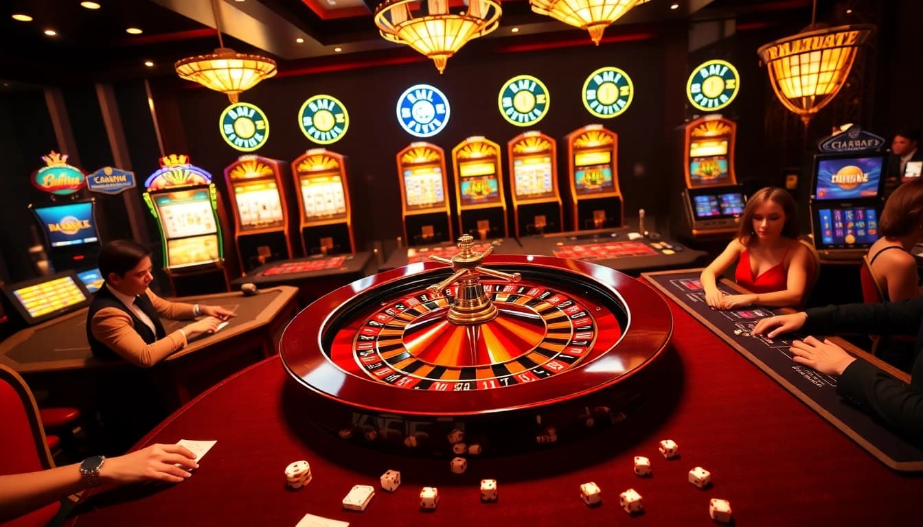 Experience the excitement of gambling at 6FF with stylish players and a vibrant casino atmosphere.