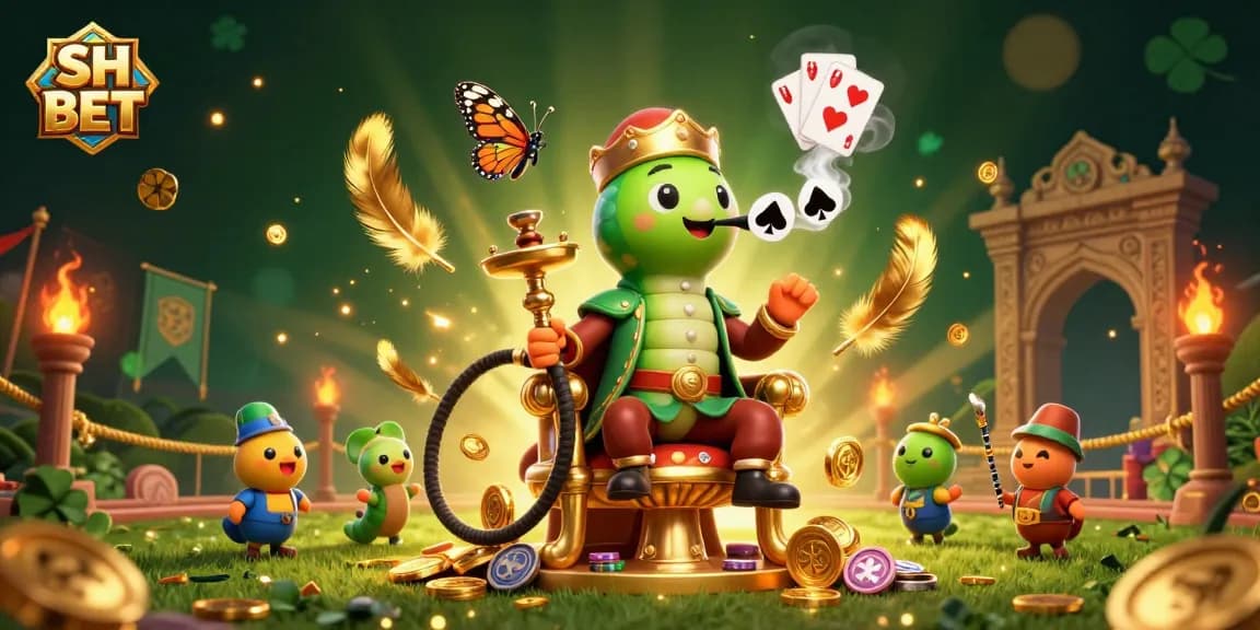 Win big at SH BET with our exciting casino illustration featuring unique characters and elements.