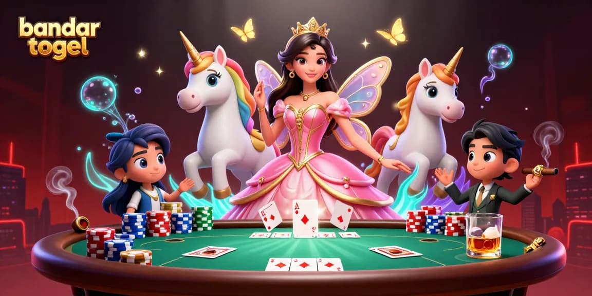 Rasakan kegembiraan bandar togel dengan ilustrasi bertema kasino yang penuh warna ini.