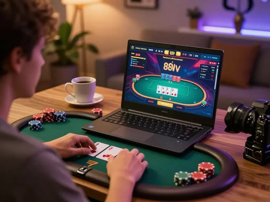 Engaging gameplay at 88vv online casino, showcasing poker excitement and strategic moments