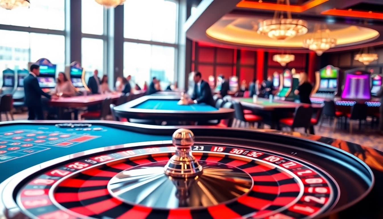 Experience the thrill of a singapore online casino with vibrant gaming tables and lively atmosphere.