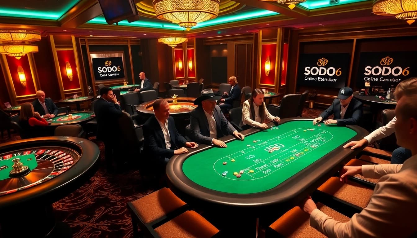 SODO 66 offers exciting gameplay with poker and roulette in a luxurious casino environment.