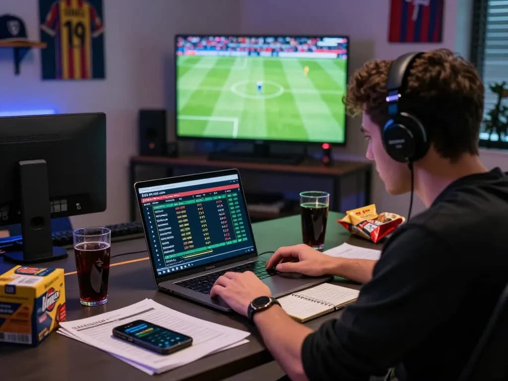 Focused analysis of tỷ lệ kèo bóng đá during a live football match in a sports betting setup.