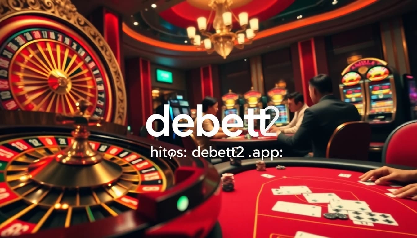 Engage in immersive gameplay at https://debet2.app/, featuring vibrant poker chips and exciting betting scenarios.