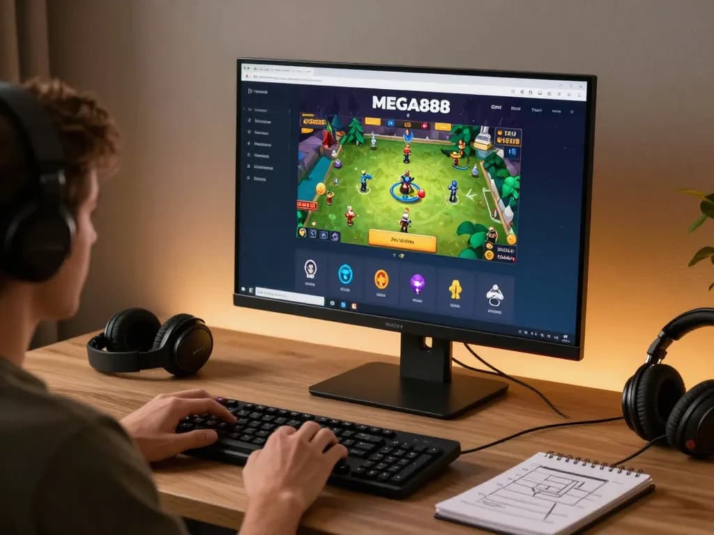 Engaging with MEGA888 mobile app for a rich online gaming experience at home.