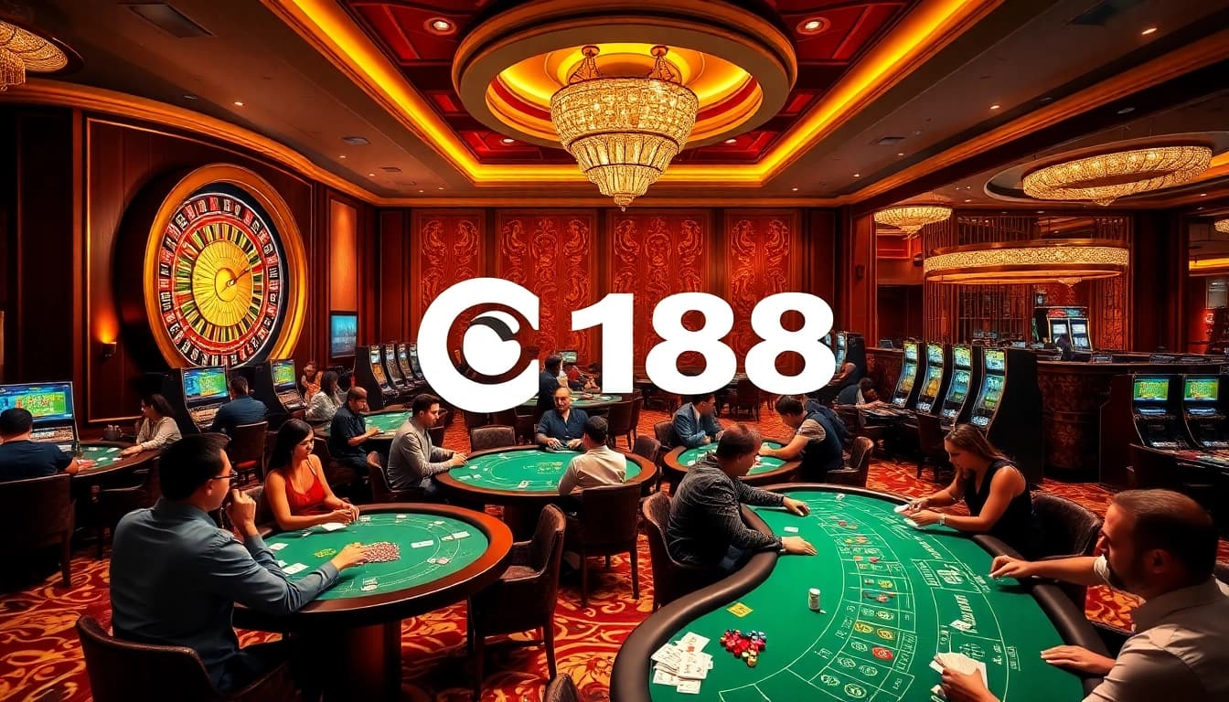 C168 offers an exciting casino scene with gaming tables and slot machines, capturing thrilling moments of play.