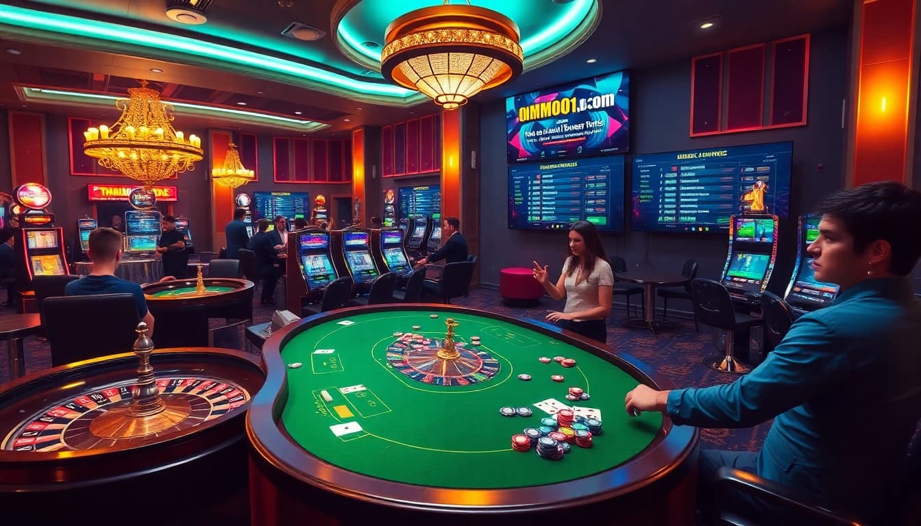 Players engaging in high-stakes games at https://mmoo1.de.com/, capturing the thrill of online gambling.
