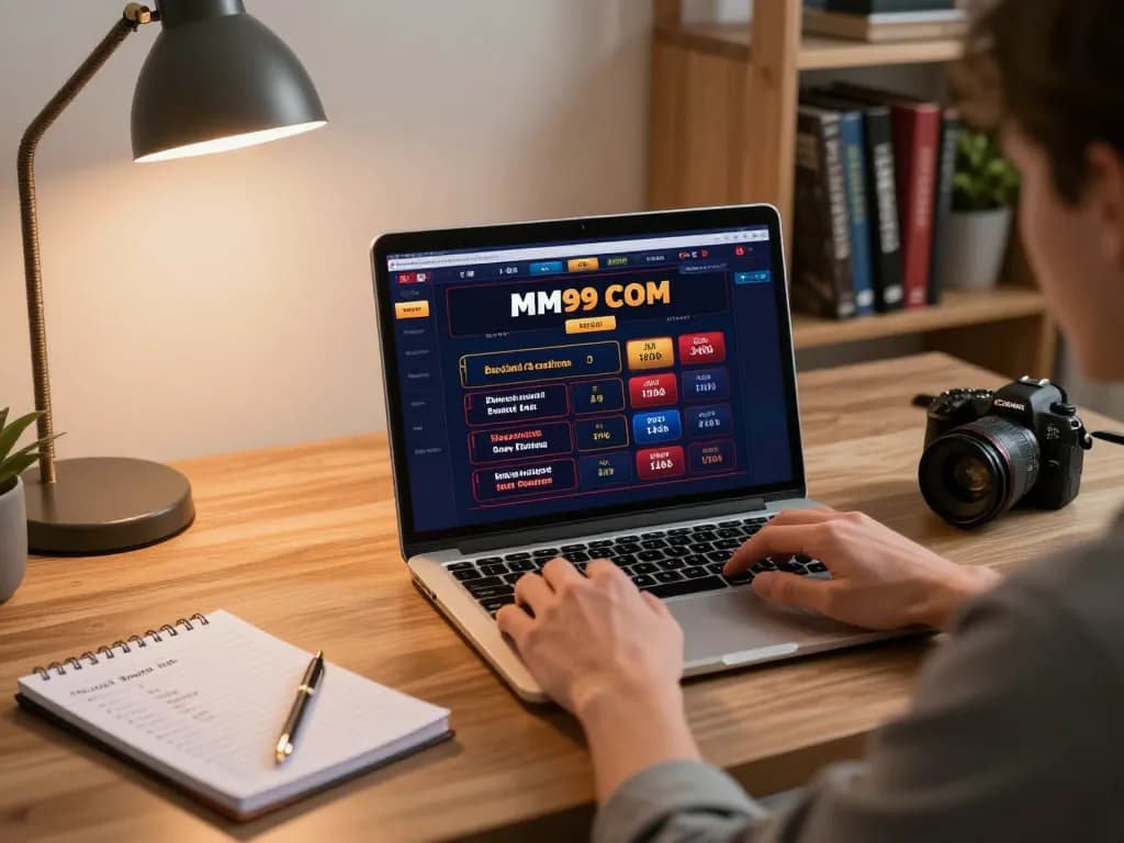 Betting on MM99 COM during an online gaming session with strategic notes handy.