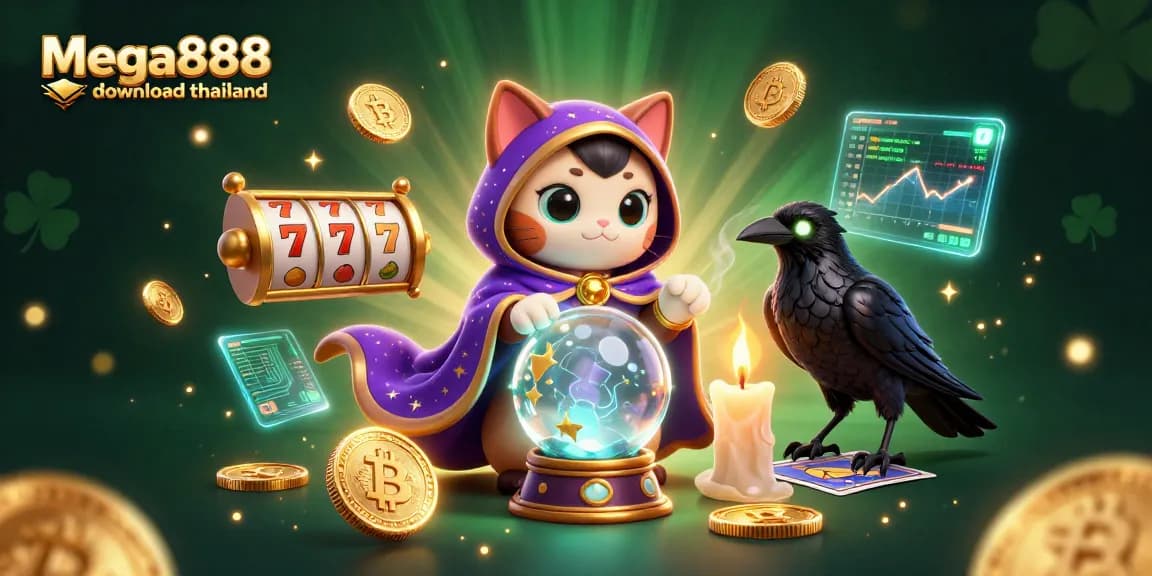 Experience thrilling gaming with mega888 download thailand featuring vibrant characters and slot elements.