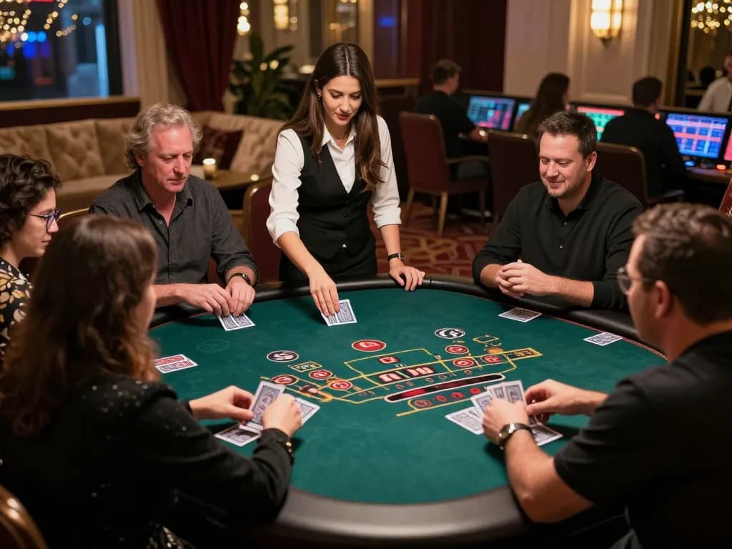 Engaged players at RIKVIP live dealer game celebrating wins during exciting Baccarat round