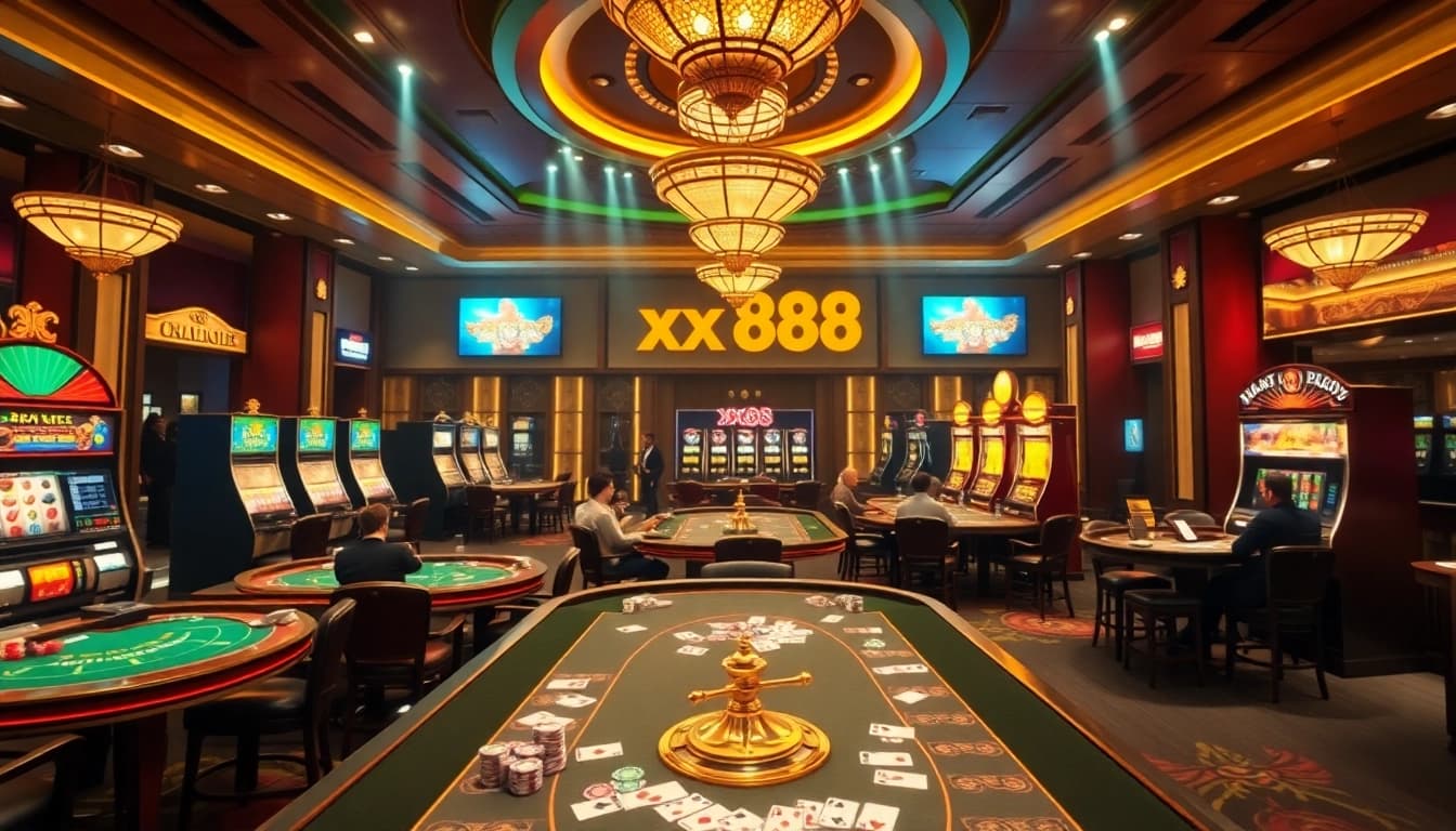 Experience the excitement of nhà cái xx88 with vibrant casino tables and engaging online gameplay.