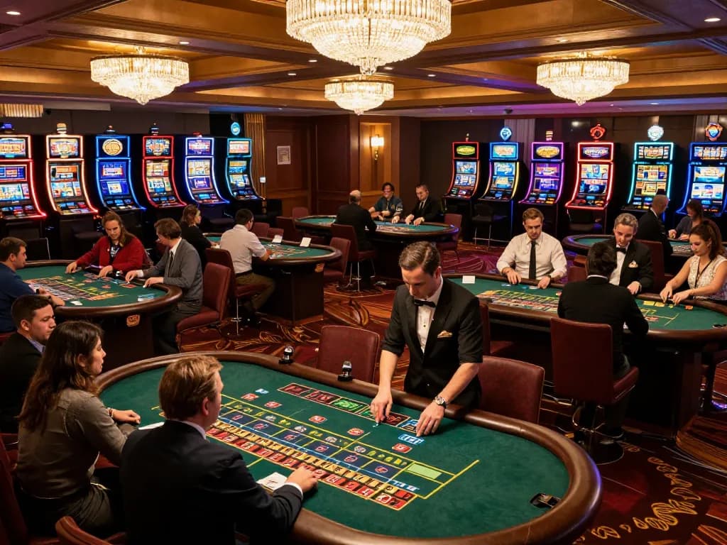 Players engaging at TG88 casino tables, highlighting strategic gameplay and thrilling casino atmosphere