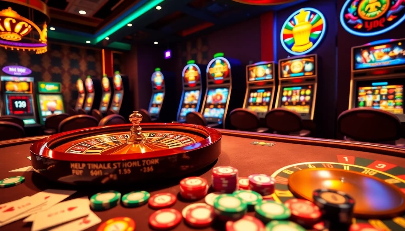 Experience the thrill of qh88 with vibrant casino tables and exciting gaming action.