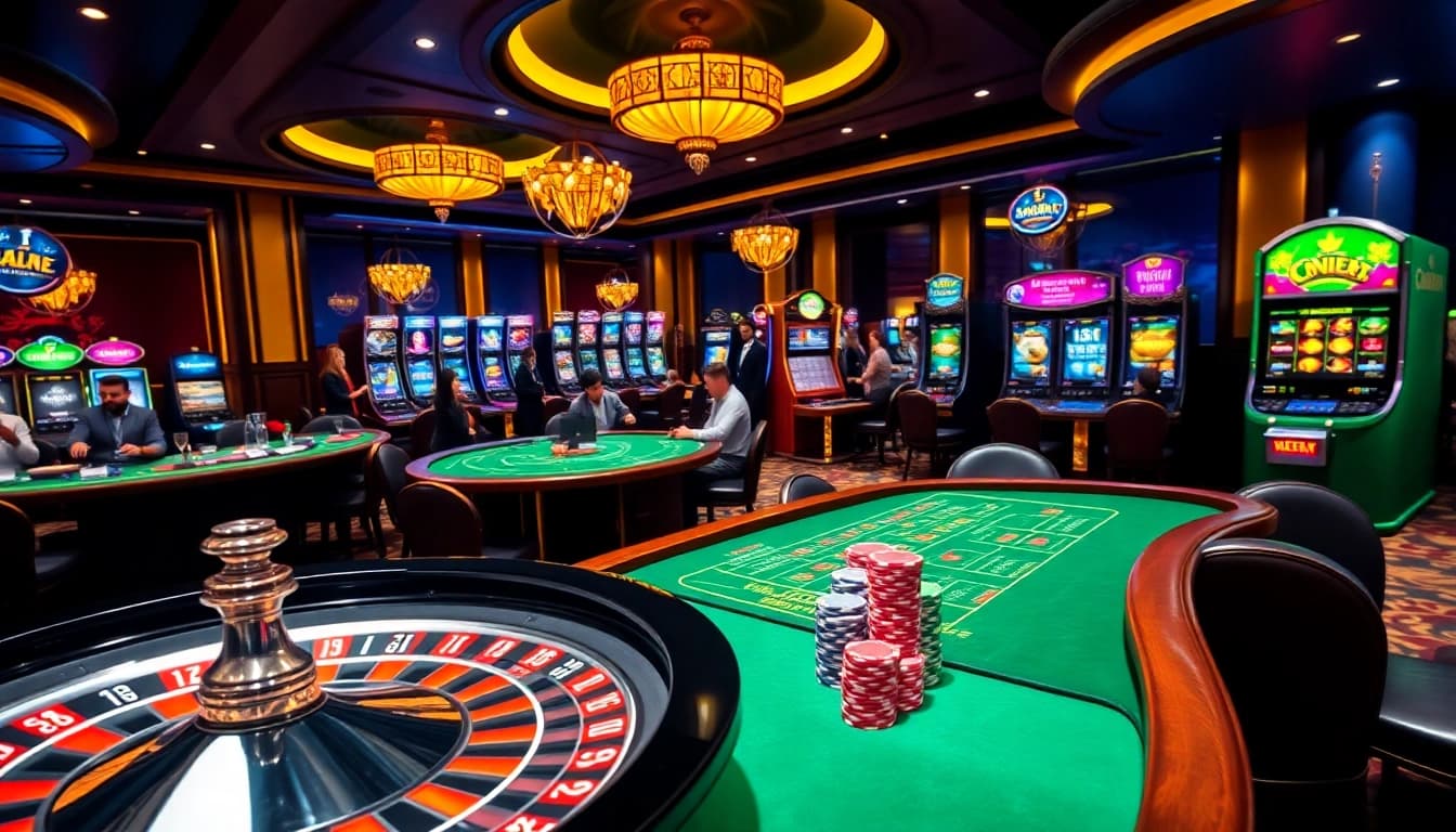 Experience the excitement of gaming at xx88brand.com with vibrant casino tables and thrilling slot machines.