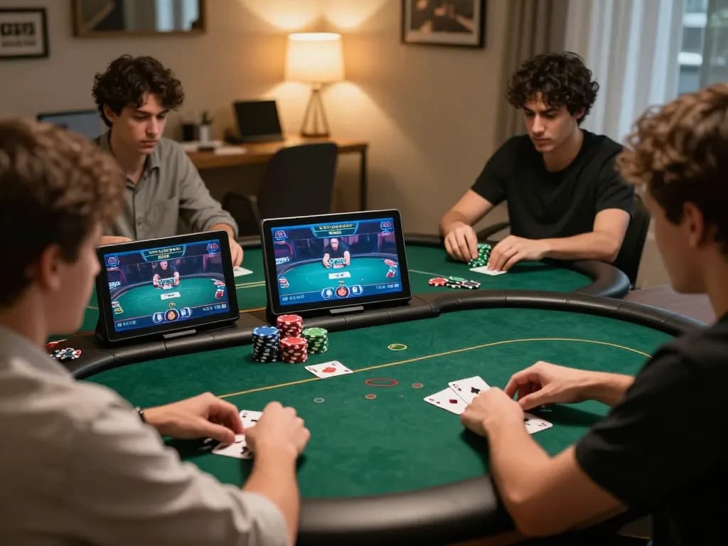 Engaging online poker gameplay scene showcasing kkwin club strategies in action.