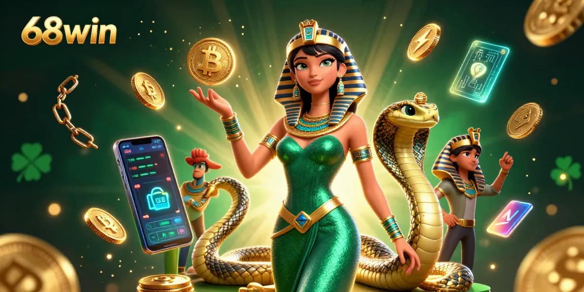 Engage with 68win and enjoy a dazzling casino experience featuring captivating characters and vibrant 3D elements.