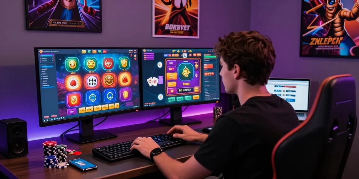 Exciting online gambling experience on Homepage AA88 with immersive graphics and gaming setup.