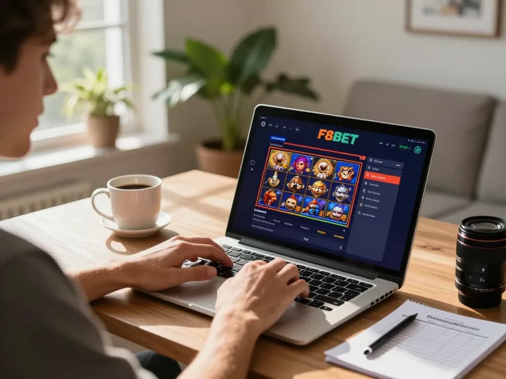 Engaged player enjoying online gaming at https://www.dacsandatphanrang.com/ in a cozy home office with dynamic betting interface visible.