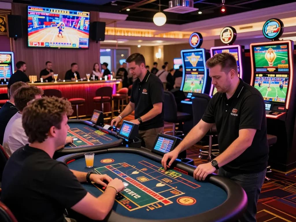 Engaged players at trang af88's vibrant online casino, enjoying live dealer games and dynamic betting options.