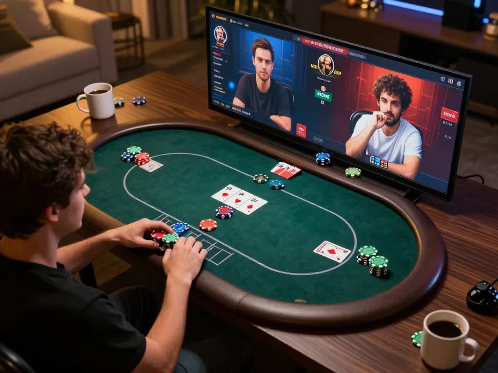 Engaging online poker gameplay at jjun88 showcasing players' avatars and vibrant graphics