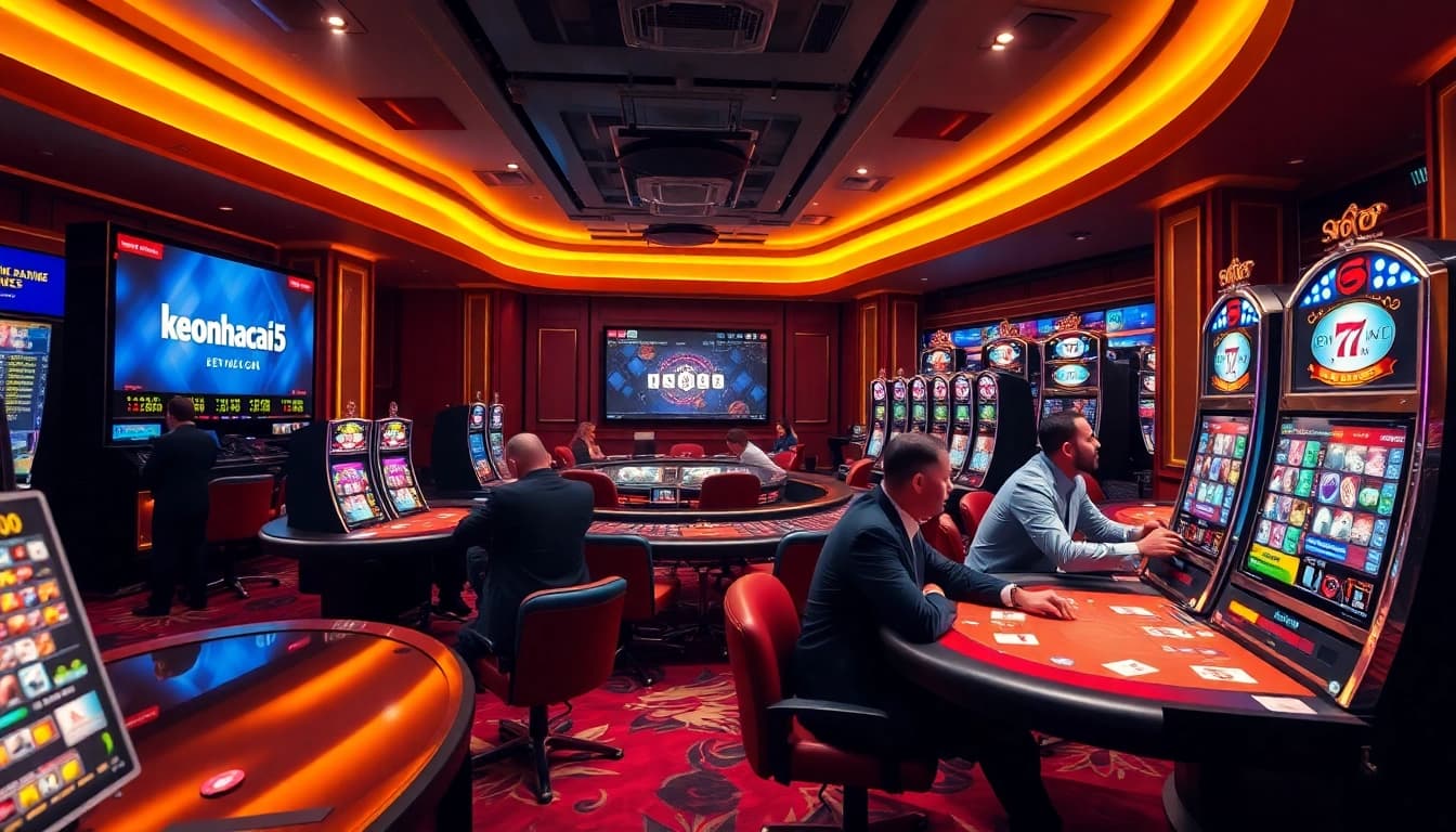 Interact with the premium gambling experience at keonhacai5, featuring dynamic betting tables and live action.