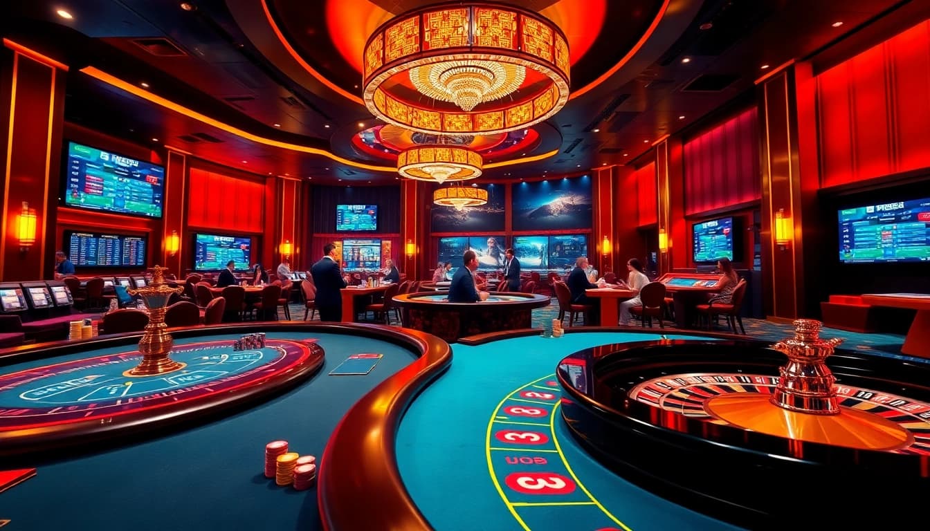 Dynamic gambling action at nhà cái rr88 showcasing poker chips and roulette.