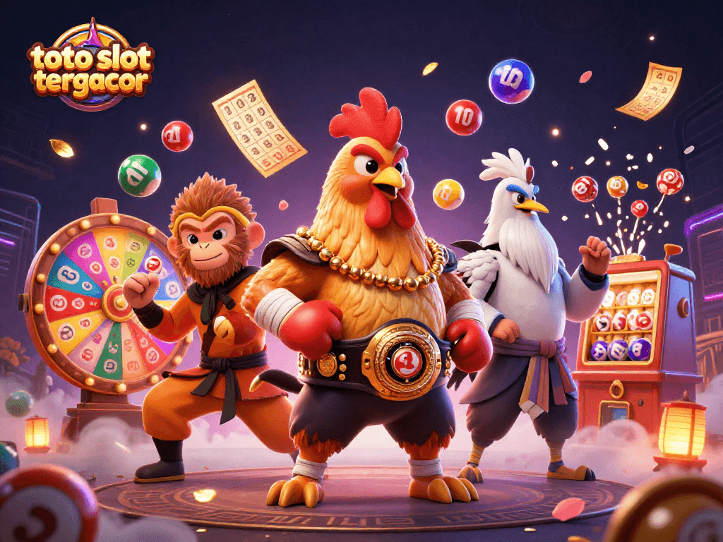 Engage with toto slot tergacor for thrilling wins in this 3D casino-themed illustration.