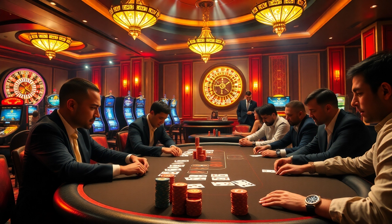 Rasakan sensasi kemenangan Datuk di meja poker kasino mewah yang dipenuhi kegembiraan.