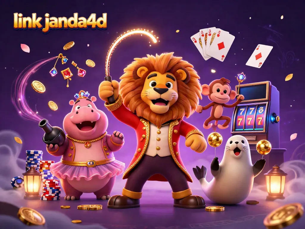 Memenangkan slot digital link janda4d dengan simbol keberuntungan dan tumpukan chip berwarna.