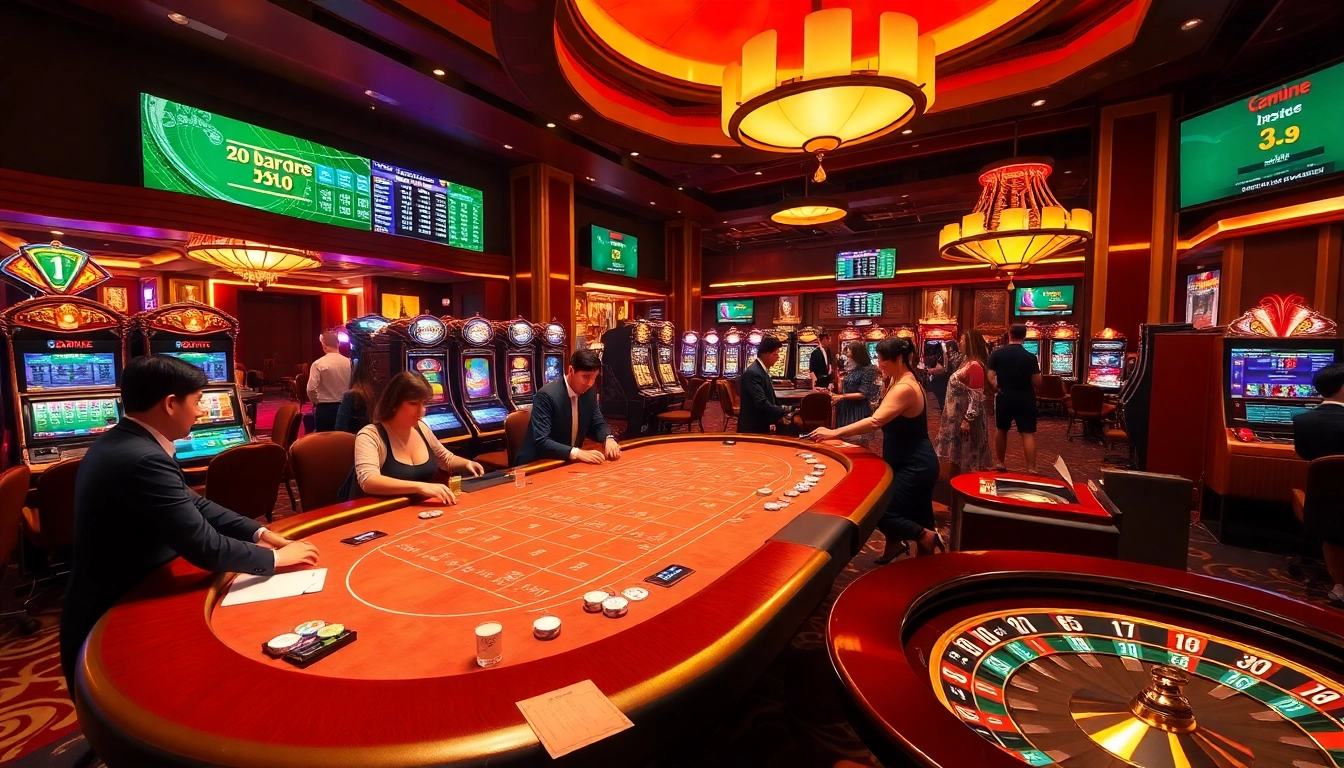 Experience the luxurious excitement of 88aa at an elegant casino with vibrant tables and engaging players.