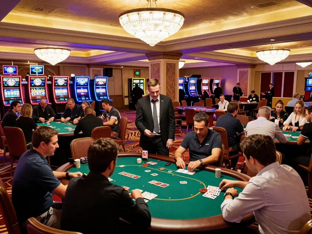 Players engaging in poker action at TG88 casino, showcasing vibrant casino atmosphere and strategic gameplay.