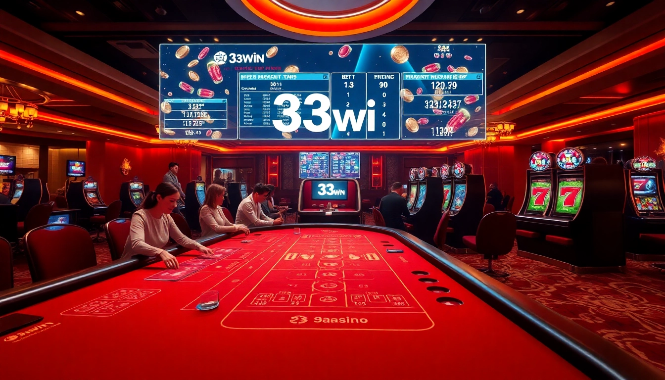Engaging online gaming experience at 33win, showcasing vibrant baccarat and slots.