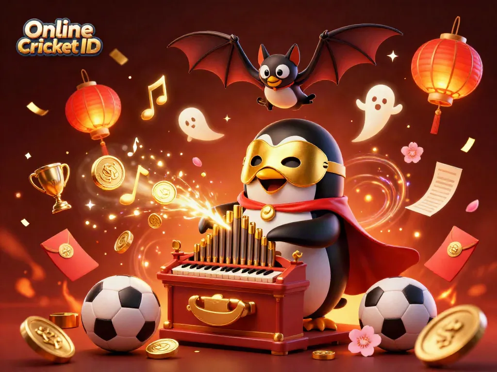Online Cricket ID illuminated with sports elements, showcasing the thrilling energy of cricket betting.