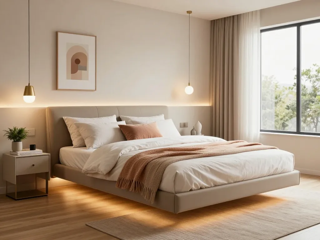 Discover stylish floating beds at https://www.josephineinteriordesign.com/floating-beds/ with cozy interiors and modern aesthetics.