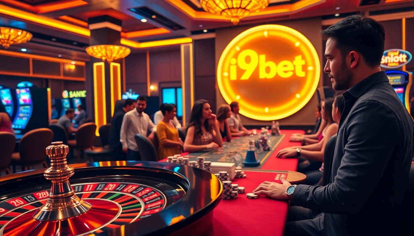 Experience thrilling gameplay and excitement at i9bet's luxurious casino tables.