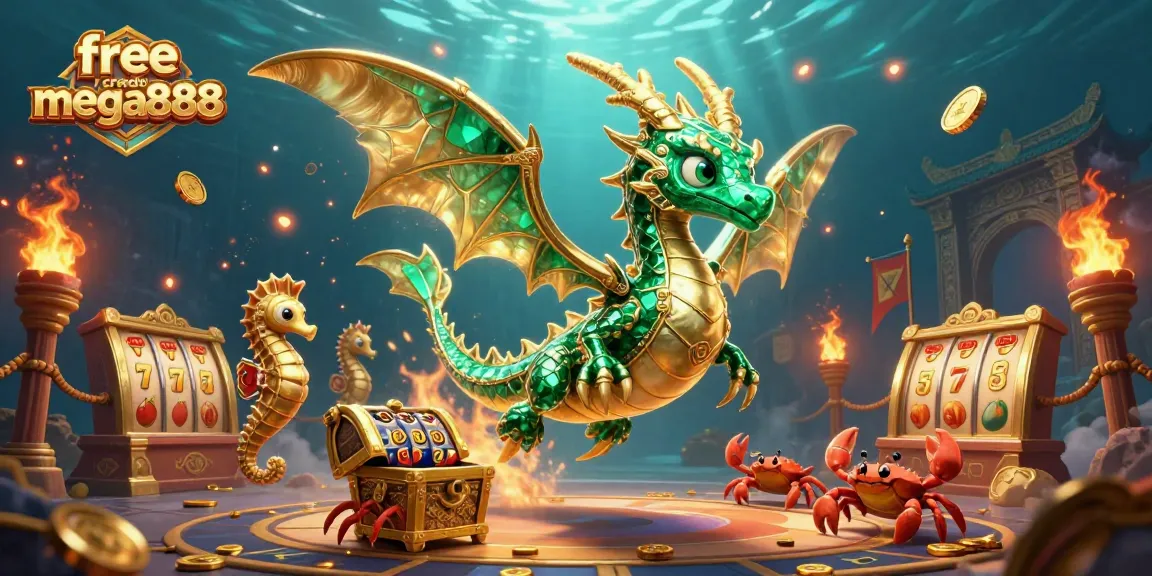 Spin to win with free credit mega888 at an exciting underwater casino adventure!