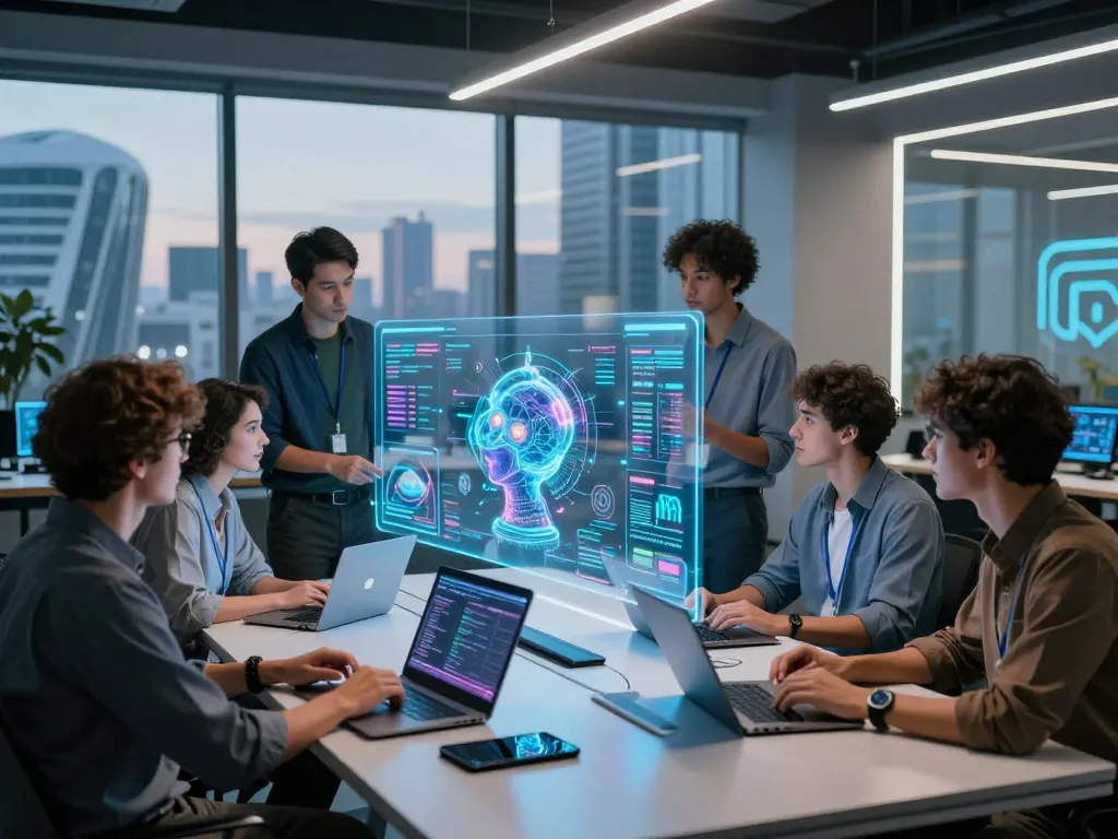 Collaboration around juicy ai data visualizations in a modern workspace.