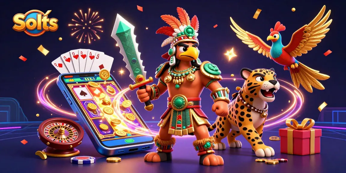 Experience dynamic Slots gaming action with colorful spinning reels and vibrant characters.