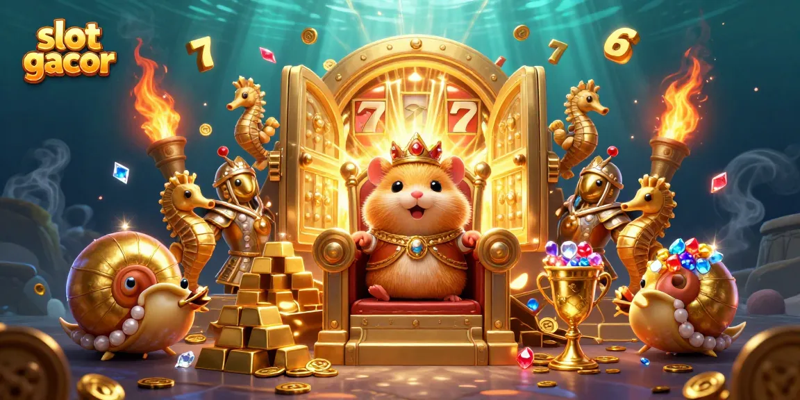 Menggali jackpot di slot gacor dengan simbol slot, koin emas, dan harta karun yang melimpah.